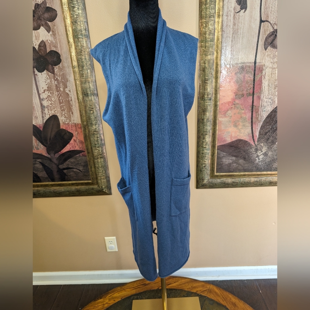 +Beryll  Worn By Food PeopleCashmere Sweater Vest Long Line Cardigan Open Front